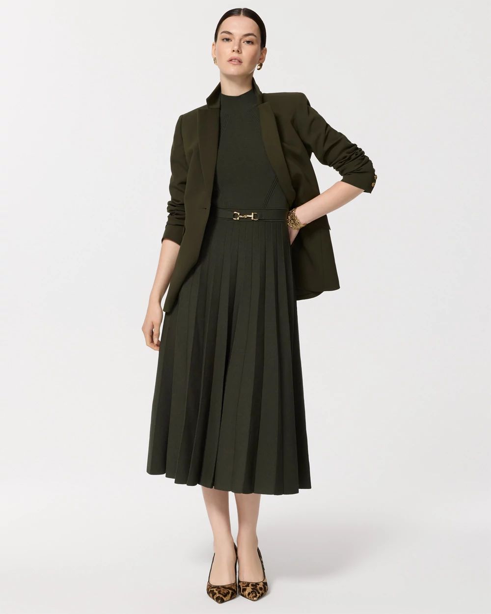 Sleeveless Sweater Midi Dress click to view larger image.