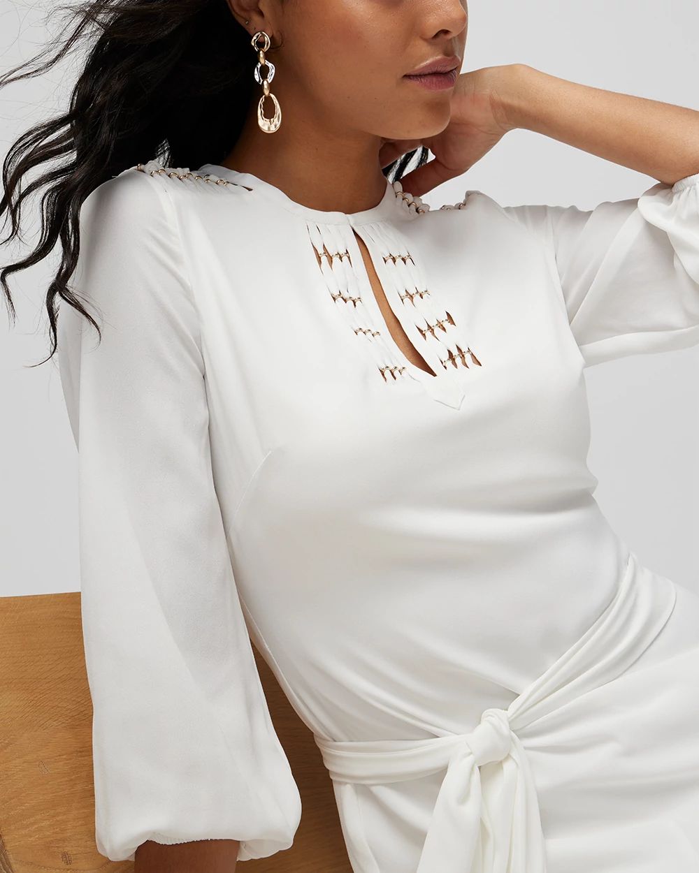 Beaded Godet Dress