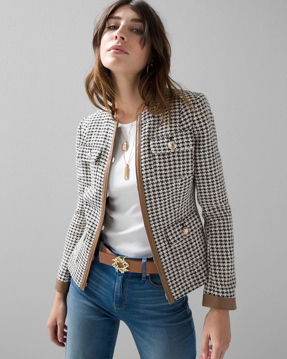 WHBM® Stylist Houndstooth Jacket