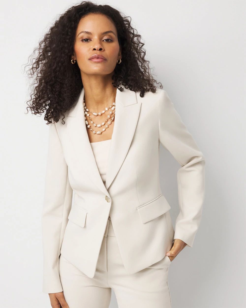 Petite WHBM® Short One-Button Blazer