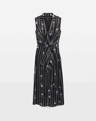 Drape Front Satin Midi Dress click to view larger image.