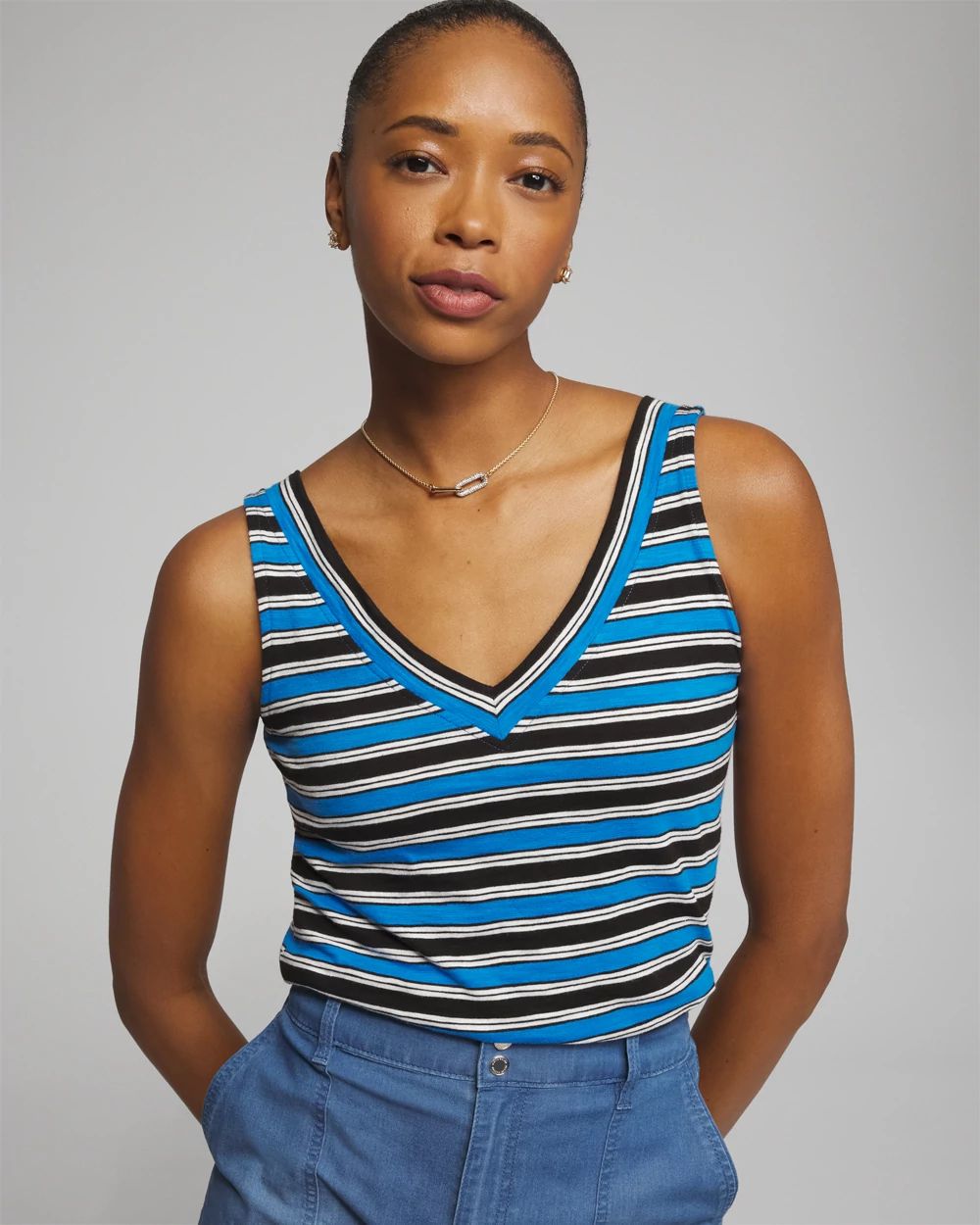 Outlet WHBM Double V-Neck Tank