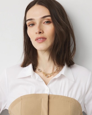 Sculptural Knot Links Necklace