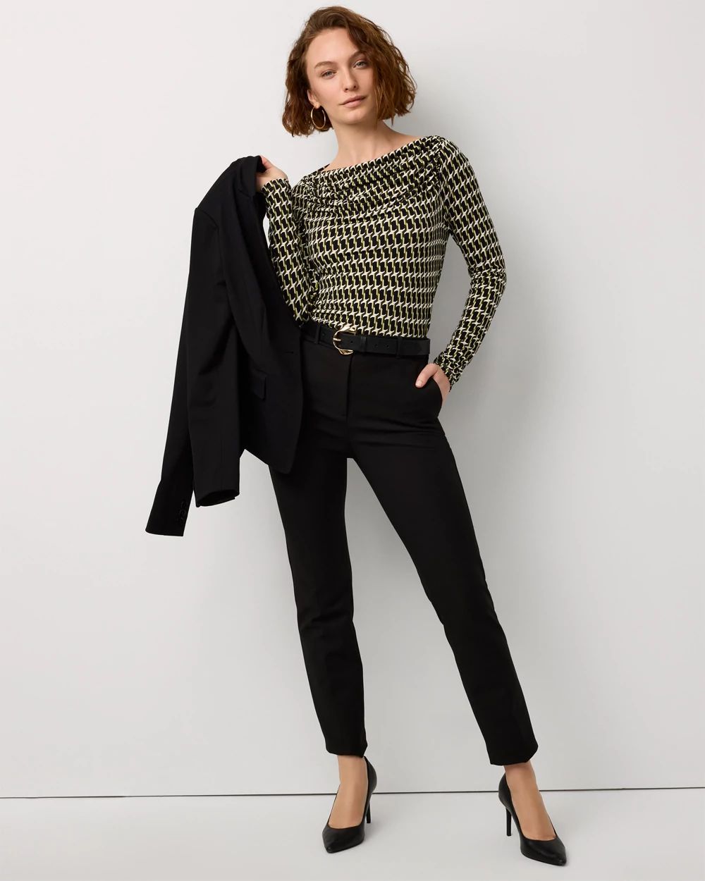 Cowl Neck Long Sleeve Top