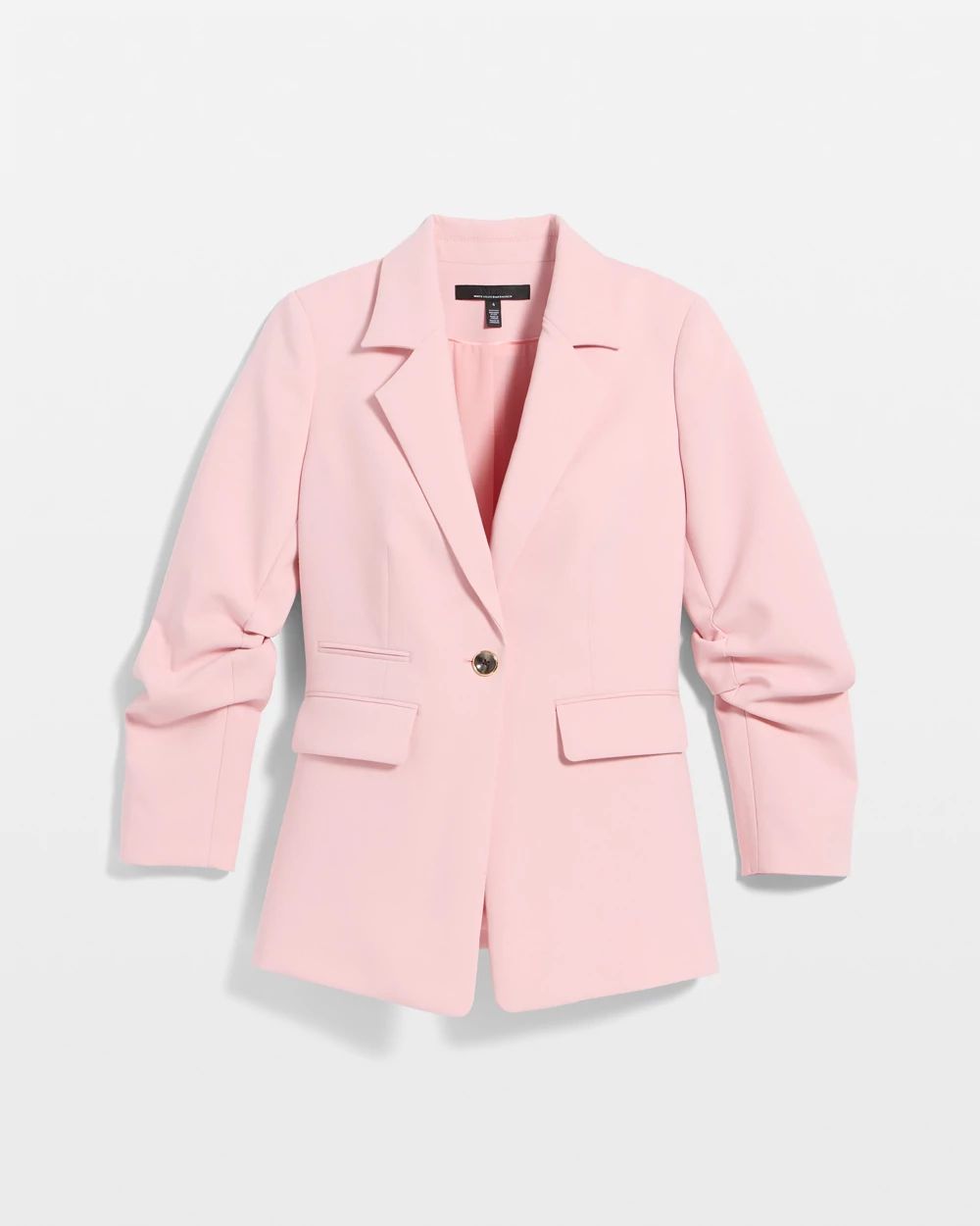 Ruched Sleeve Blazer