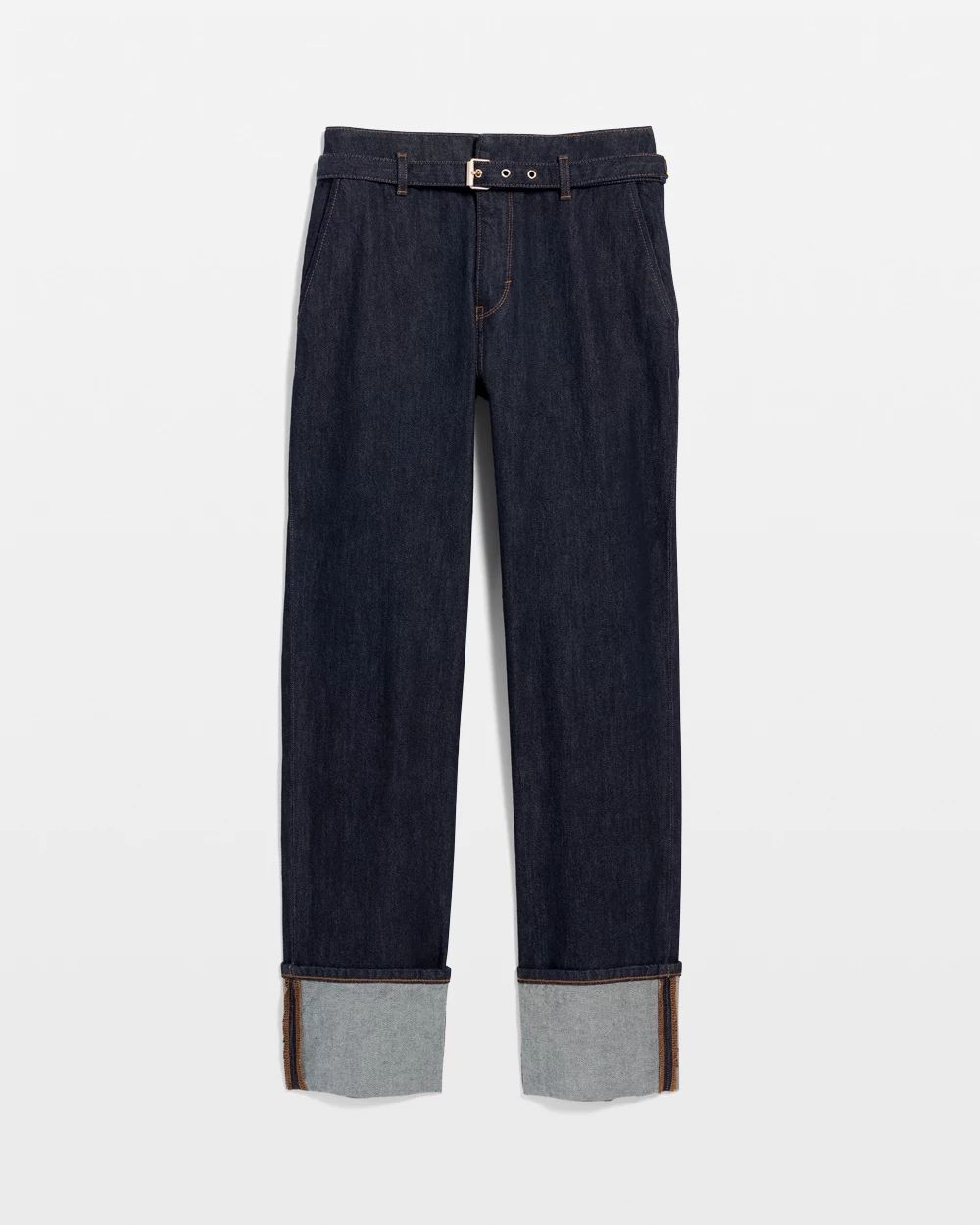 Cuffed High-Rise Straight Ankle Jean click to view larger image.