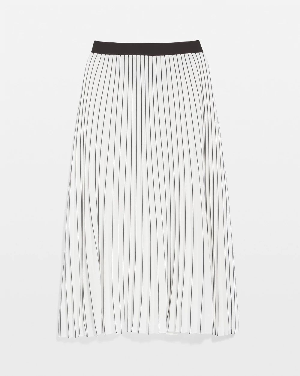 Smocked Pleated Midi Skirt click to view larger image.