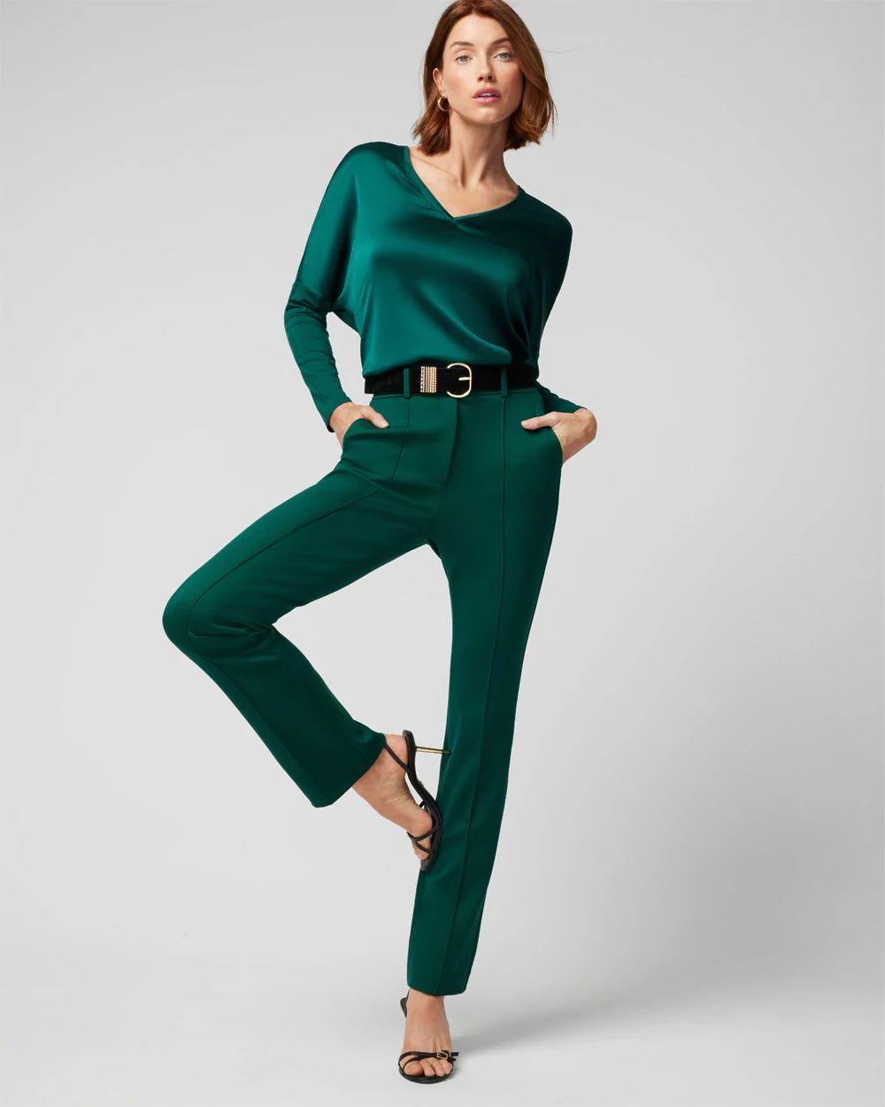 Extra High-Rise Luxe Stretch Bootcut Pants click to view larger image.