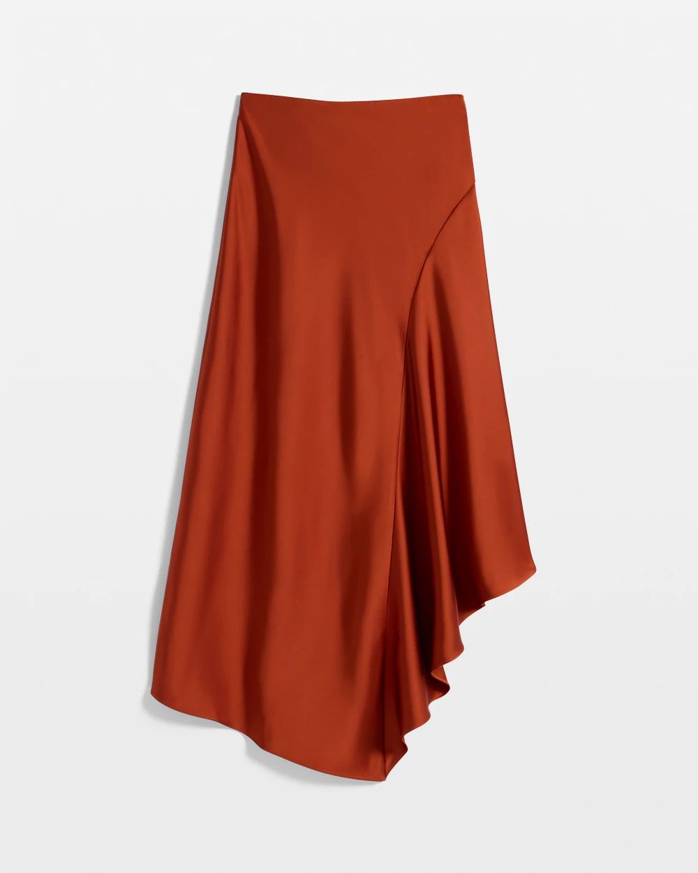 Petite Satin Midi Slip Skirt click to view larger image.