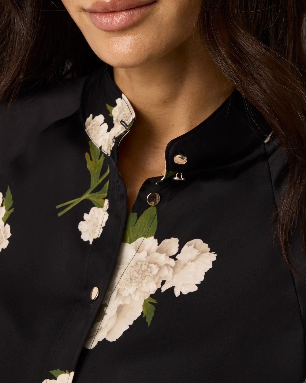 Flutter-Sleeve Satin Shirt
