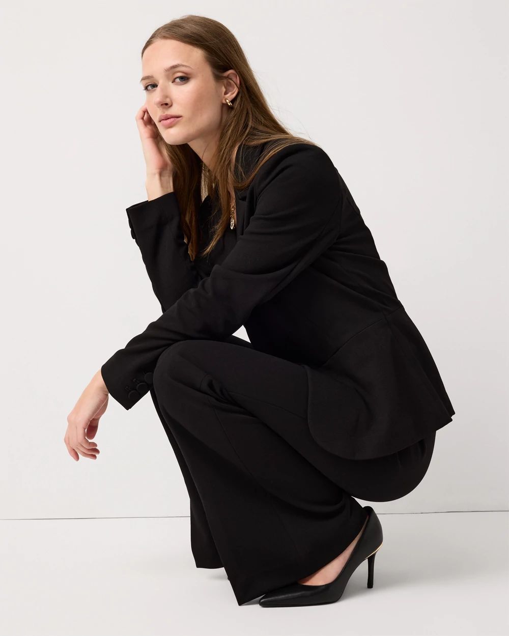 Knit Crepe Blazer click to view larger image.