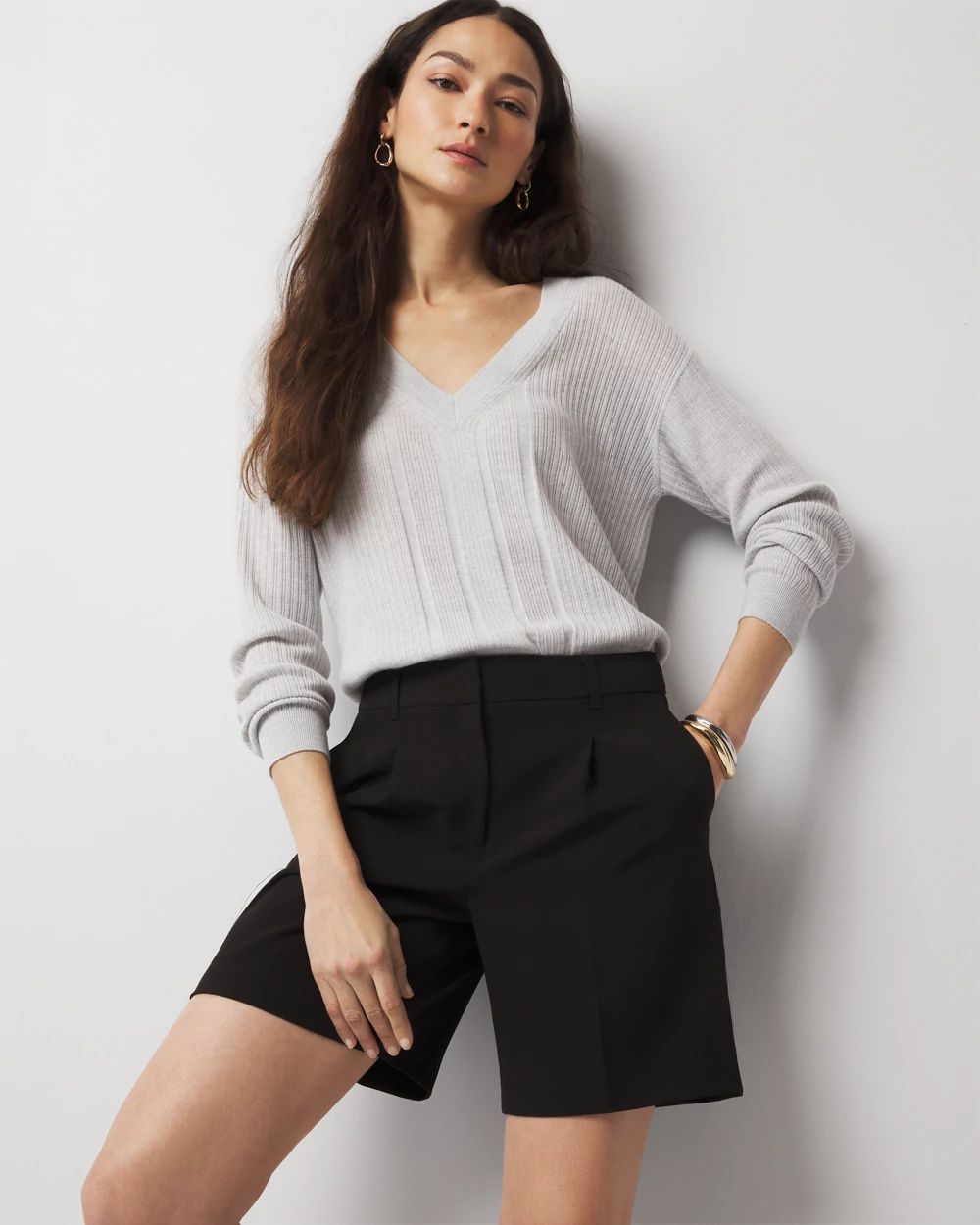 Pleated Tailored Shorts