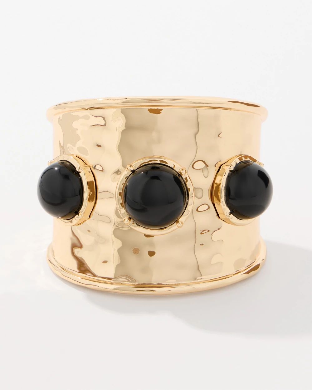 Black Cap Cuff Bracelet
