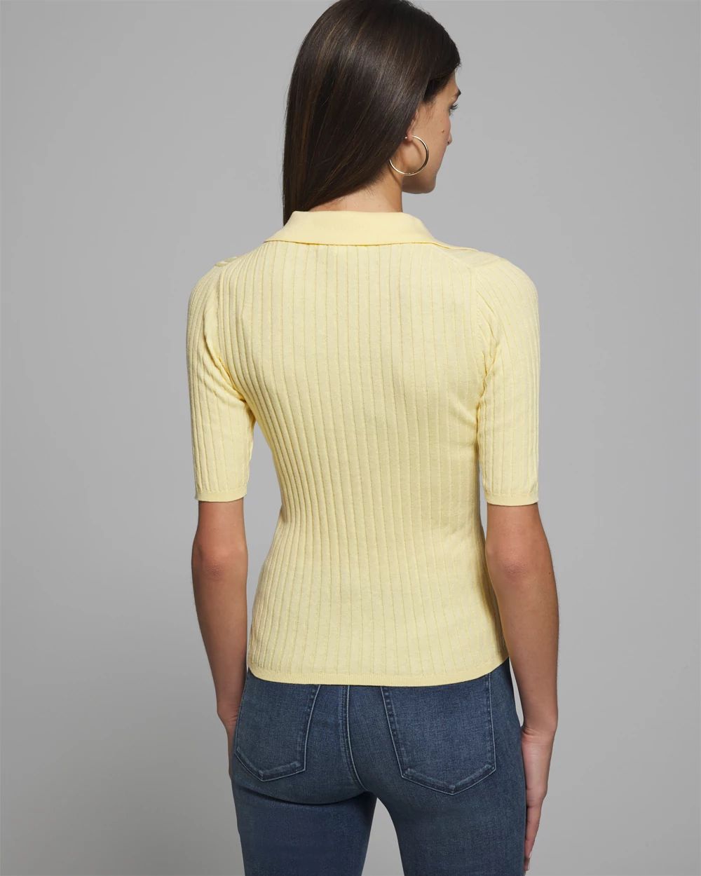 Outlet WHBM Button Front Collar Pullover click to view larger image.