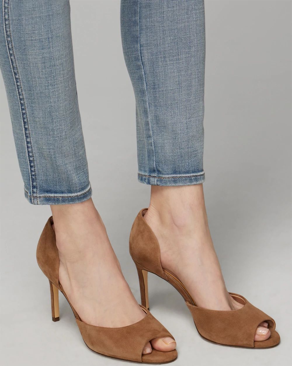 Peep Toe Suede Pump click to view larger image.