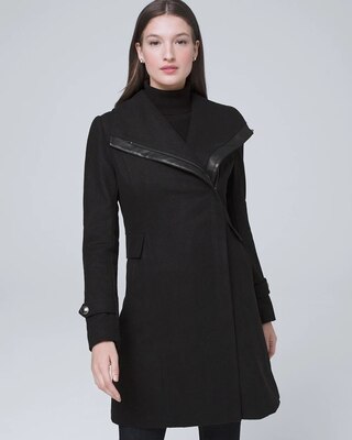 Faux Fur-Collar Coat