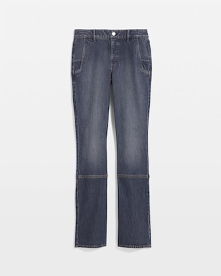 Zip Hem High Rise Bootcut Jean click to view larger image.