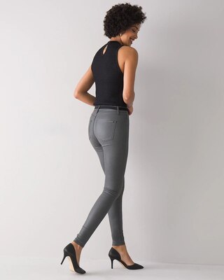 Curvy-Fit High Rise Coated Skinny Jeans