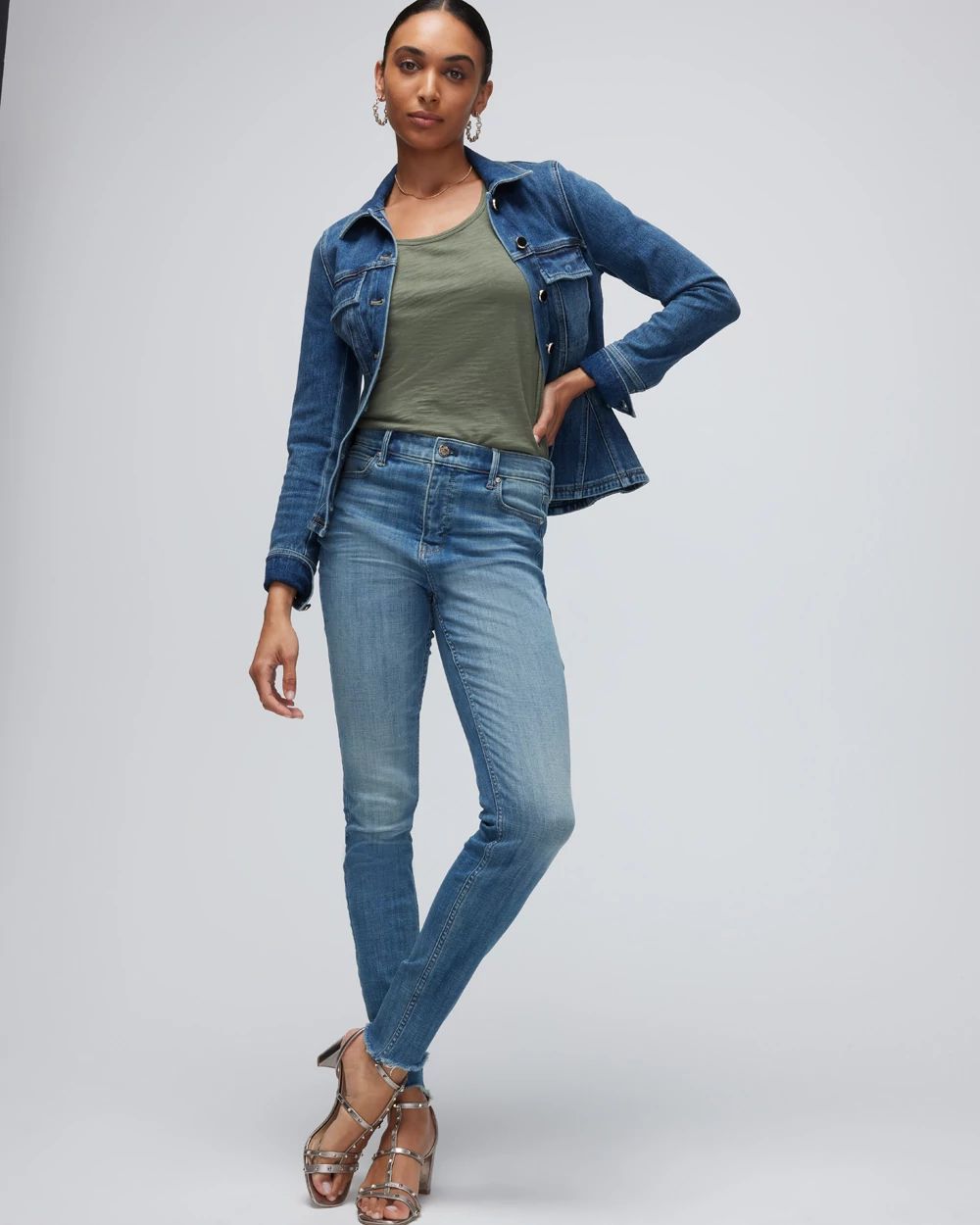 Petite Extra High-Rise Everyday Soft Denim  Skinny Ankle Jeans