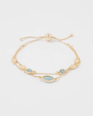 Blue Stone Chain Bracelet click to view larger image.