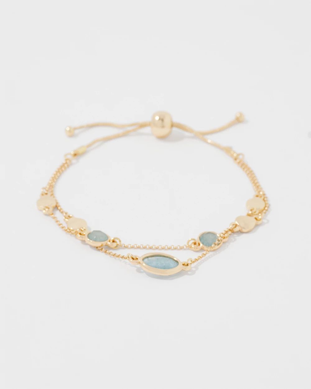 Blue Stone Chain Bracelet