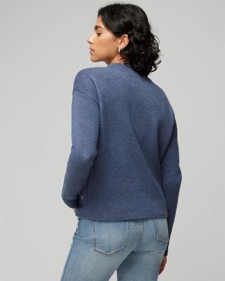 Rose Intarsia Funnelneck Pullover