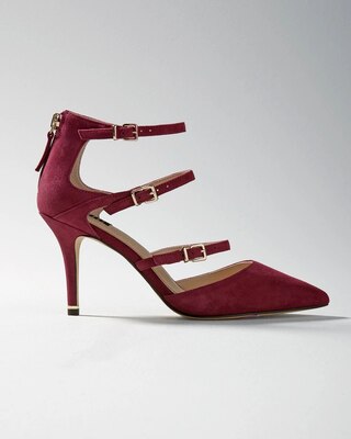 Strappy Suede High-Heel Pump
