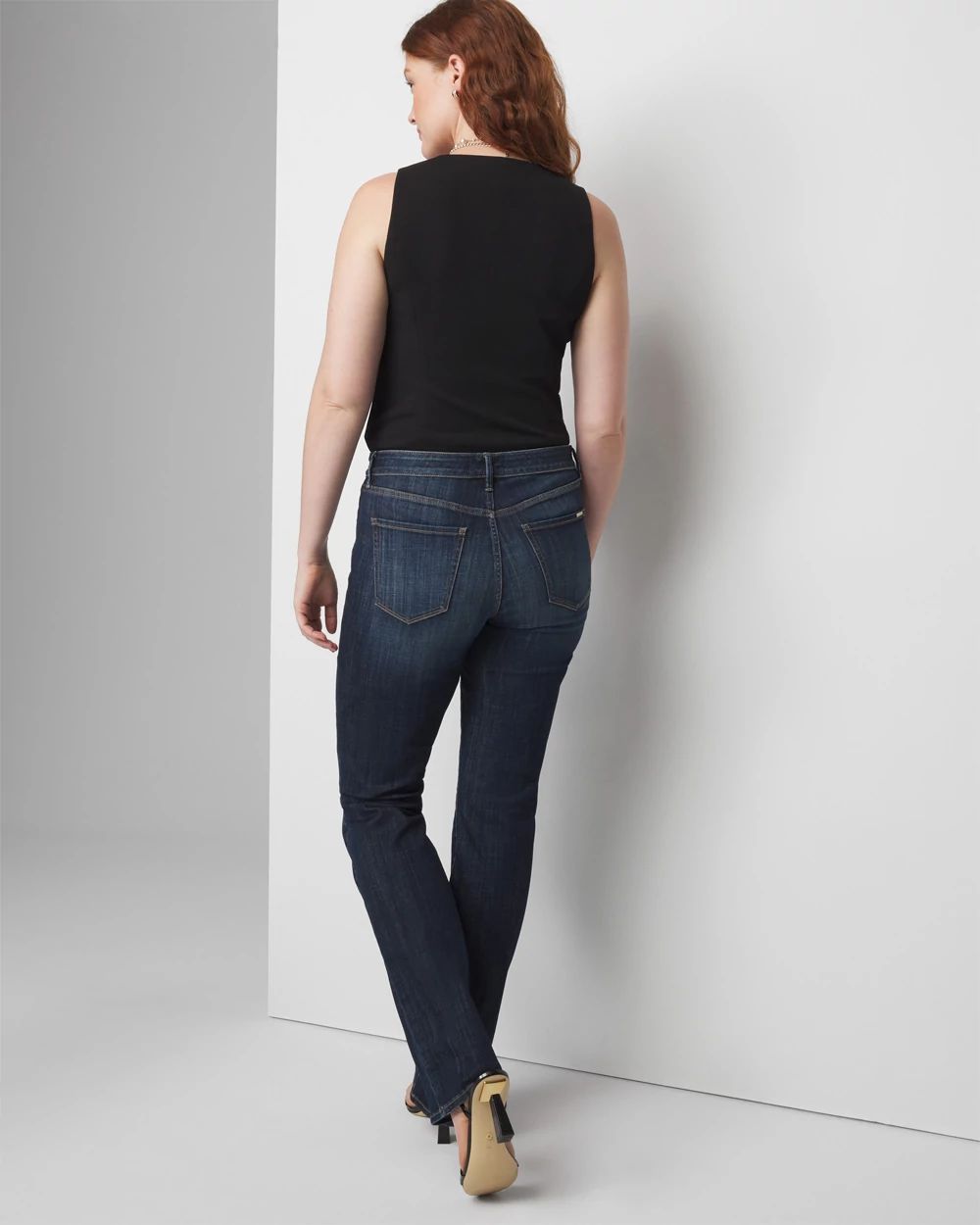 Petite Mid-Rise Bootcut Jeans click to view larger image.