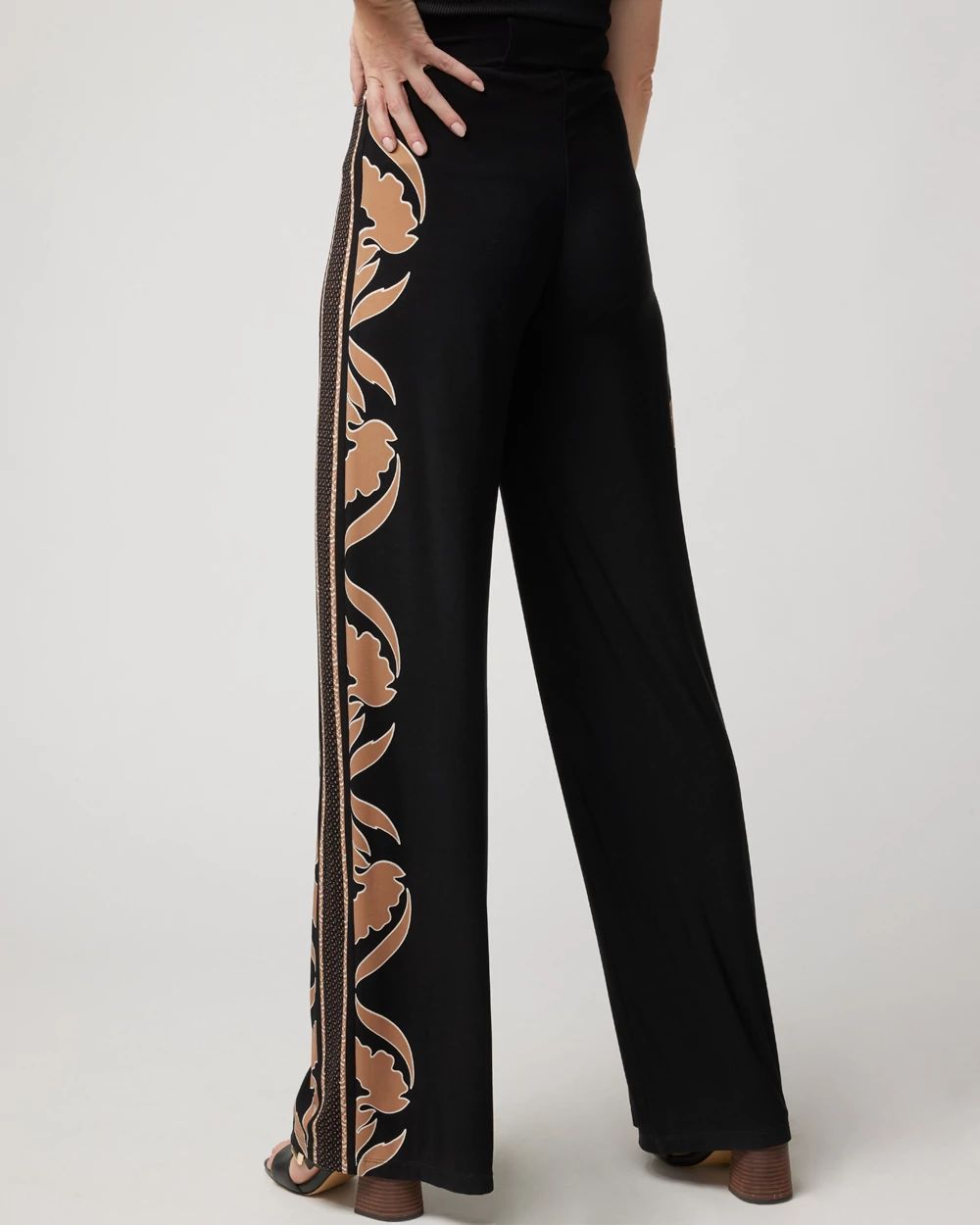 Matte Jersey Belted Wide Leg Pant