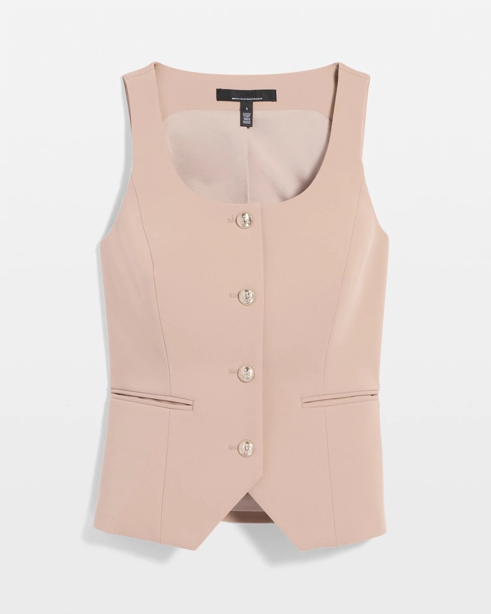 Petite Luxe Stretch Scoop Neck Vest