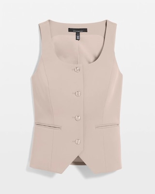 Petite Luxe Stretch Scoop Neck Vest click to view larger image.