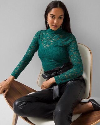 Lace Turtleneck