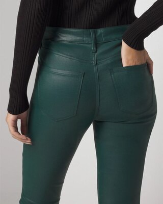 High-Rise Coated Skinny Jeans click to view larger image.