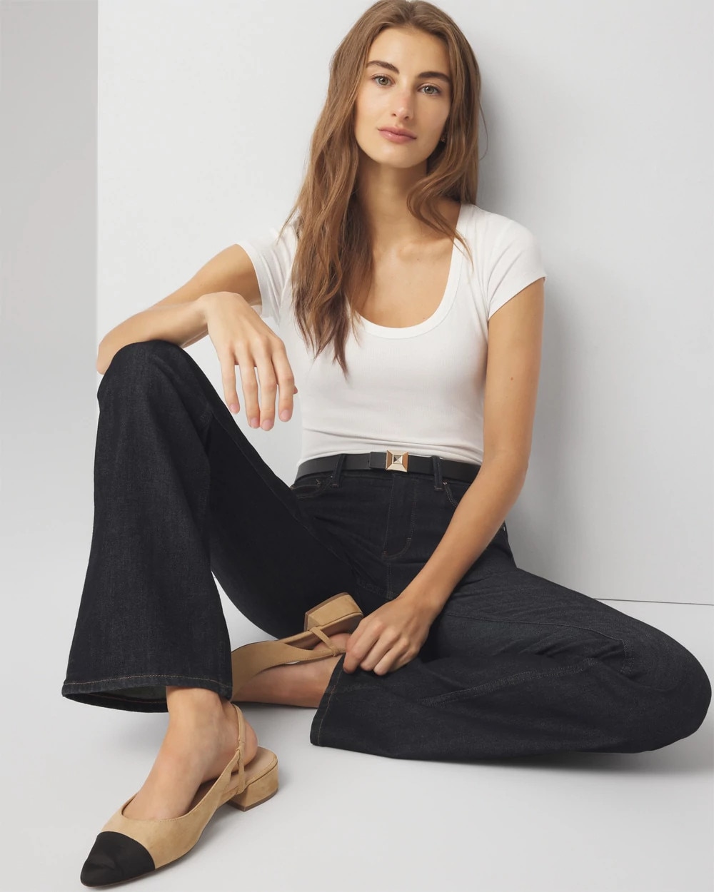 WHBMFORME™ Soft Rib Scoop Neck Tee