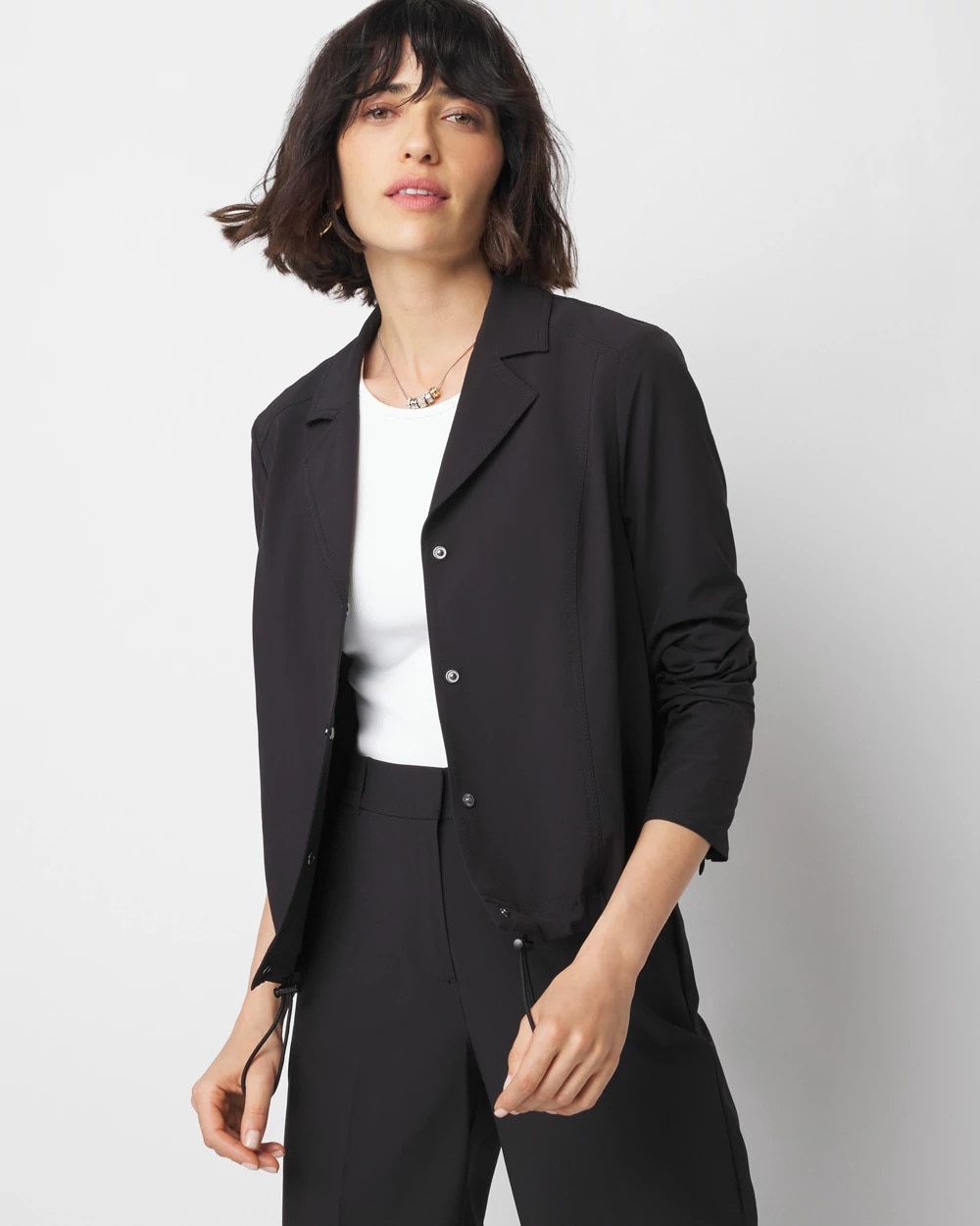 Drawcord Snap Button Jacket - image 1