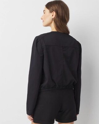 Puff Sleeve Bomber Jacket click to view larger image.