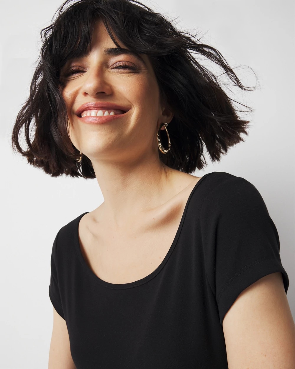 WHBMFORME™ All Ways Stretch Scoop Neck Tee