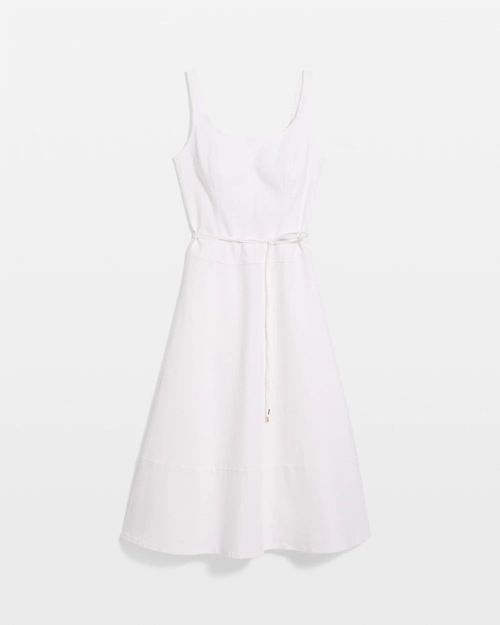 Sleeveless Tie-Waist Denim Dress