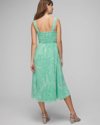 Petite Sleeveless Pleated Bust Midi Dress