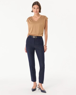 Denim-Look Elle Slim Ankle Pant