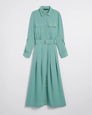 Long Sleeve Utility Shirt Dress