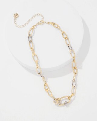 Sculptural Knot Links Necklace click to view larger image.