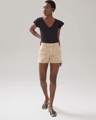 Mid-Rise Pret-A-Play Embroidered Shorts
