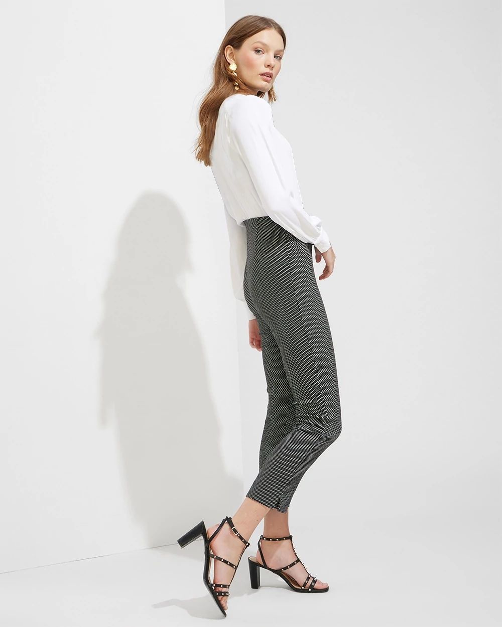 Outlet WHBM Pull-On Crop Pants click to view larger image.