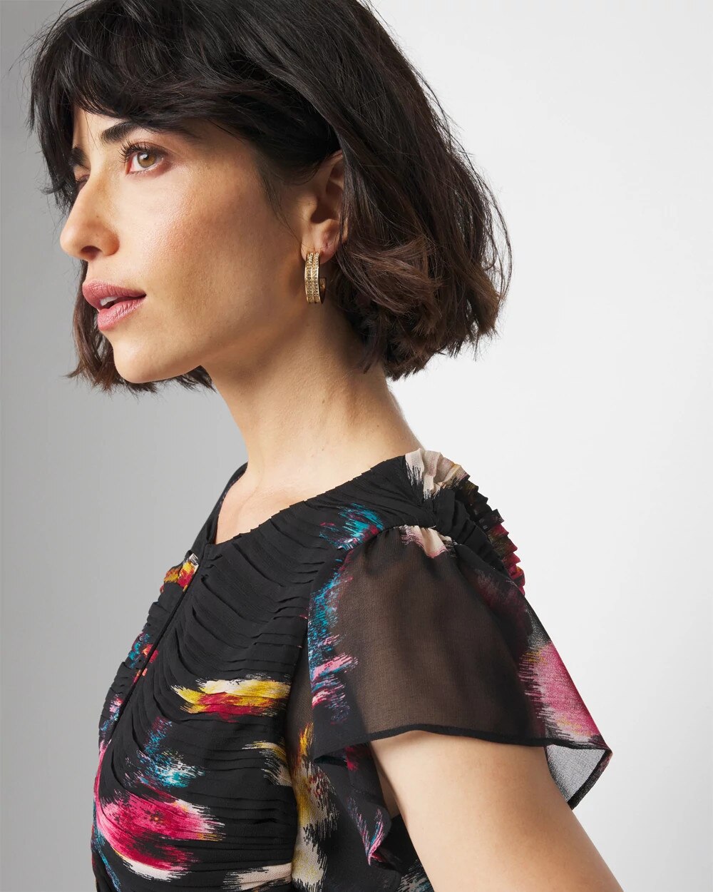 Keyhole Ruched Front Shell Top - image 3