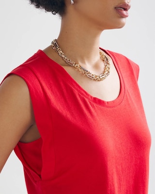 High-Rise Scoop Neck Tee