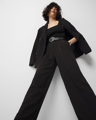 Pleated Wide Leg Pants click to view larger image.