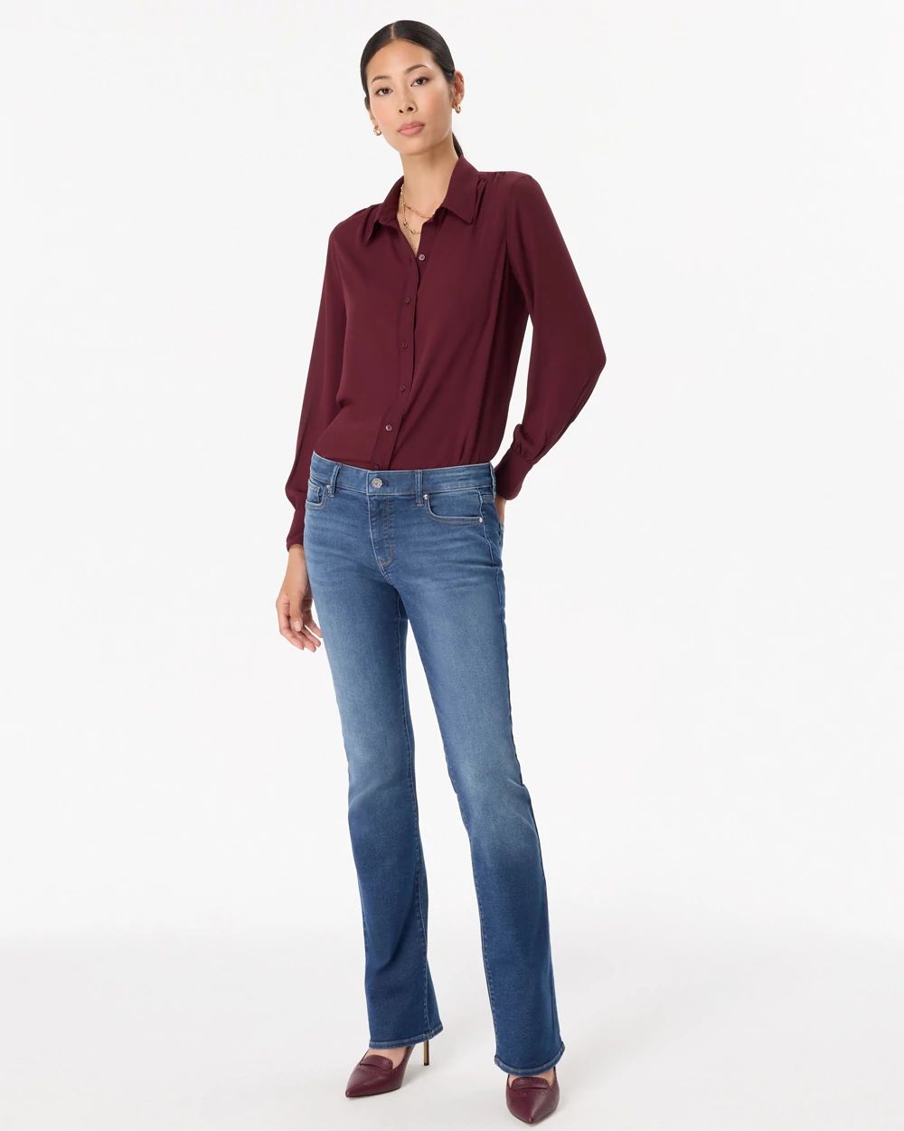 Mid-Rise Bootcut Ease Jean click to view larger image.
