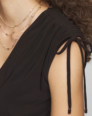 Tie-Shoulder Matte Jersey Jumpsuit click to view larger image.