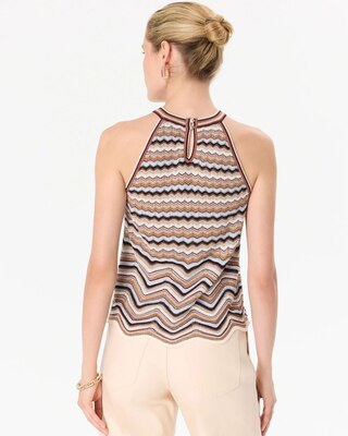 Metallic Knit Halter Tank click to view larger image.